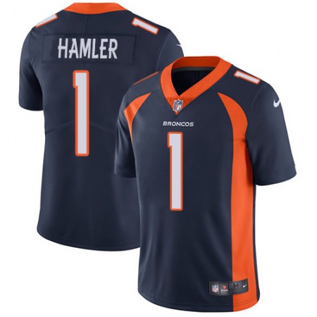 Nike Broncos #1 KJ Hamler Navy Blue Alternate Youth Stitched NFL Vapor Untouchable Limited Jersey
