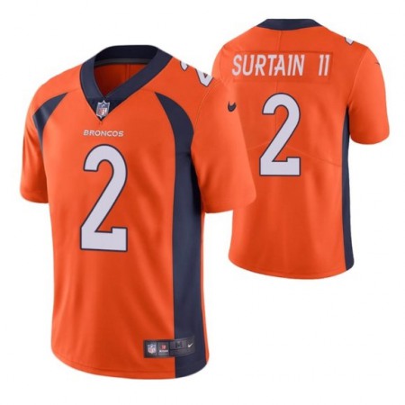 Nike Broncos #2 Patrick Surtain II Orange Team Color Youth Stitched NFL Vapor Untouchable Limited Jersey