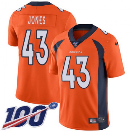 Nike Broncos #43 Joe Jones Orange Team Color Youth Stitched NFL 100th Season Vapor Untouchable Limited Jersey