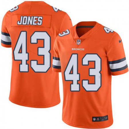 Nike Broncos #43 Joe Jones Orange Youth Stitched NFL Limited Rush Jersey