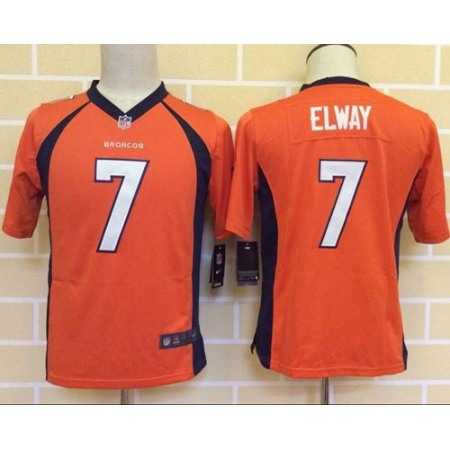 Nike Broncos #7 John Elway Orange Team Color Youth Stitched NFL New Elite Jersey