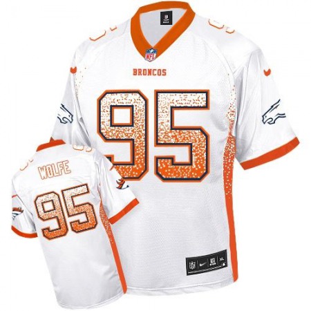 Nike Broncos #95 Derek Wolfe White Youth Stitched NFL Elite Drift Fashion Jersey