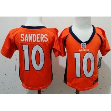 Toddler Nike Broncos #10 Emmanuel Sanders Orange Team Color Stitched NFL Elite Jersey