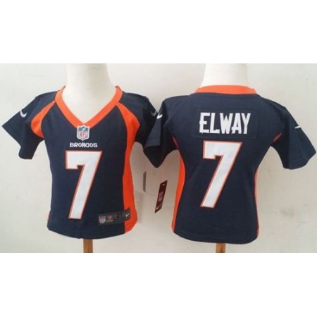 Toddler Nike Broncos #7 John Elway Navy Blue Alternate Stitched NFL Elite Jersey