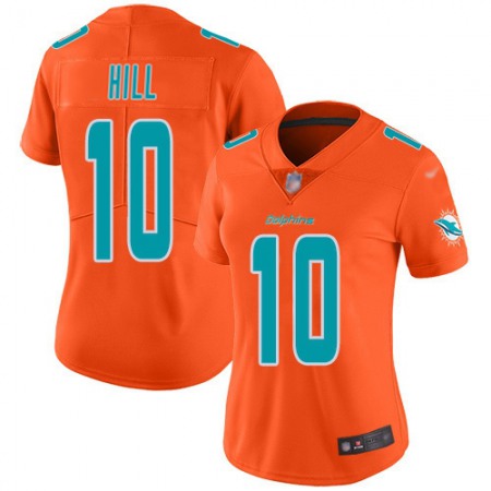 Nike Dolphins #10 Tyreek Hill Orange Women's Stitched NFL Limited Inverted Legend Jersey