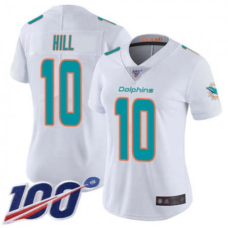 Nike Dolphins #10 Tyreek Hill White Women's Stitched NFL 100th Season Vapor Untouchable Limited Jersey