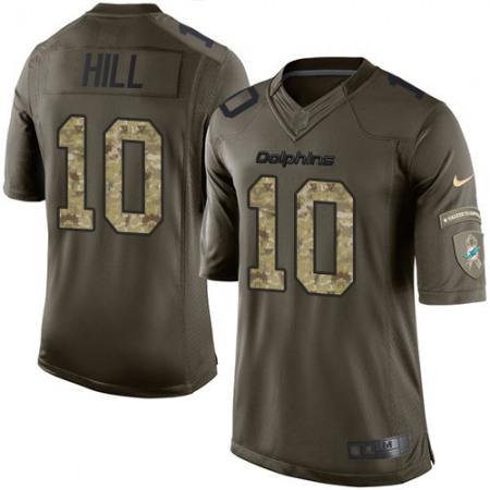 Nike Dolphins #10 Tyreek Hill Green Youth Stitched NFL Limited 2015 Salute to Service Jersey