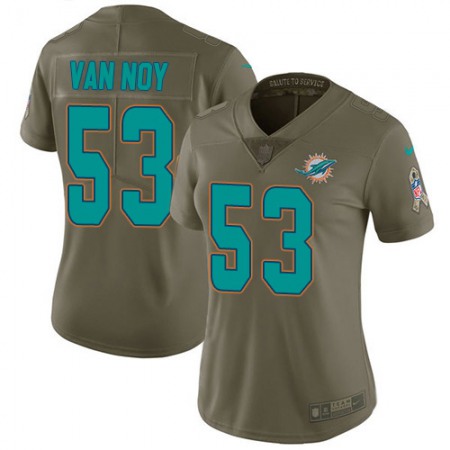Nike Dolphins #53 Kyle Van Noy Olive Women's Stitched NFL Limited 2017 Salute To Service Jersey