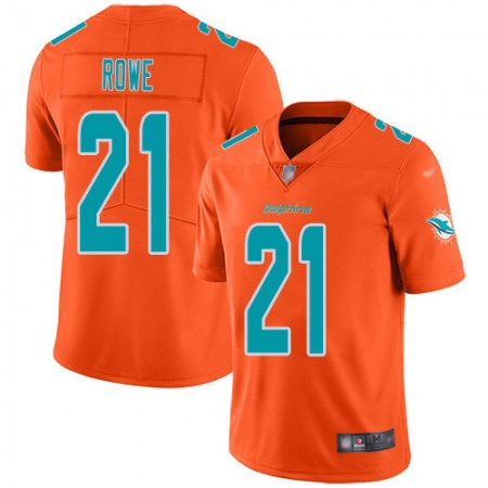 Nike Dolphins #21 Eric Rowe Orange Youth Stitched NFL Limited Inverted Legend Jersey
