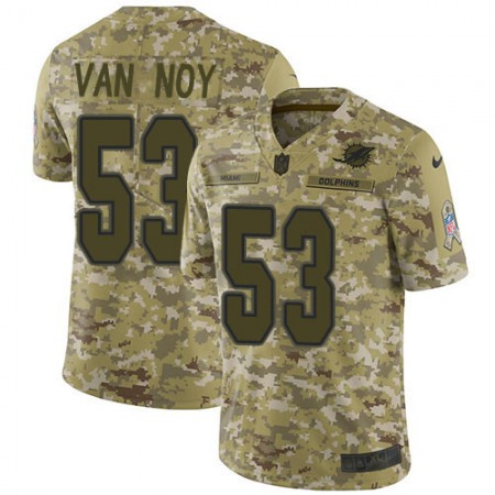 Nike Dolphins #53 Kyle Van Noy Camo Youth Stitched NFL Limited 2018 Salute To Service Jersey