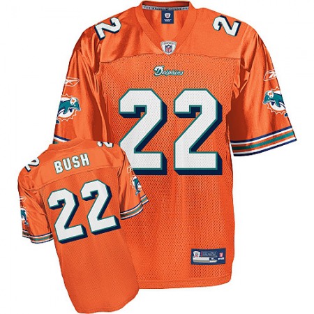 Dolphins #22 Reggie Bush Orange Stitched Youth NFL Jersey