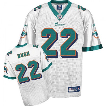 Dolphins #22 Reggie Bush White Stitched Youth NFL Jersey