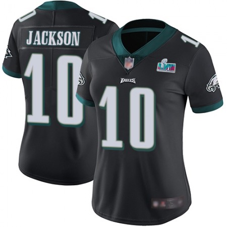 Nike Eagles #10 DeSean Jackson Black Super Bowl LVII Patch Alternate Women's Stitched NFL Vapor Untouchable Limited Jersey