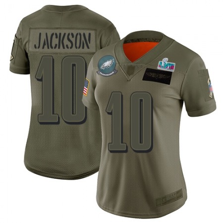 Nike Eagles #10 DeSean Jackson Camo Super Bowl LVII Patch Women's Stitched NFL Limited 2019 Salute To Service Jersey