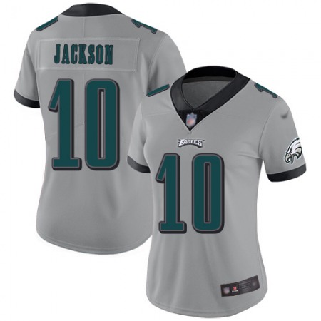 Nike Eagles #10 DeSean Jackson Silver Women's Stitched NFL Limited Inverted Legend Jersey