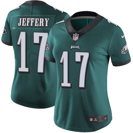 Nike Eagles #17 Alshon Jeffery Midnight Green Team Color Women's Stitched NFL Vapor Untouchable Limited Jersey