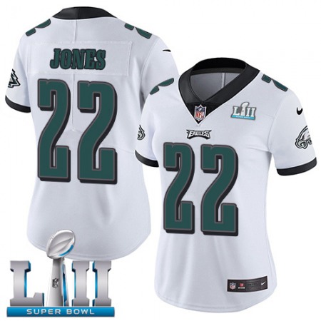 Nike Eagles #22 Sidney Jones White Super Bowl LII Women's Stitched NFL Vapor Untouchable Limited Jersey