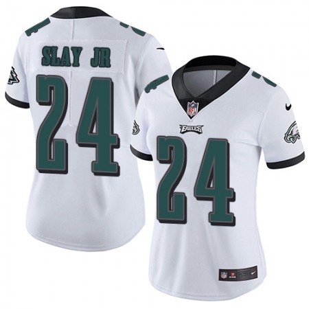 Nike Eagles #24 Darius Slay Jr White Women's Stitched NFL Vapor Untouchable Limited Jersey