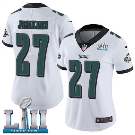 Nike Eagles #27 Malcolm Jenkins White Super Bowl LII Women's Stitched NFL Vapor Untouchable Limited Jersey