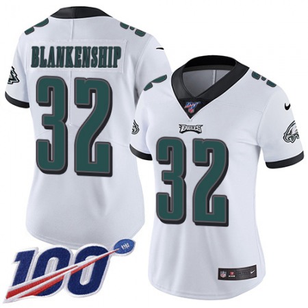 Nike Eagles #32 Reed Blankenship White Women's Stitched NFL 100th Season Vapor Untouchable Limited Jersey