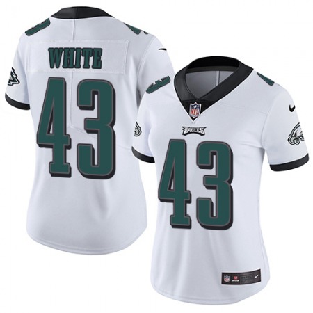 Nike Eagles #43 Kyzir White White Women's Stitched NFL Vapor Untouchable Limited Jersey