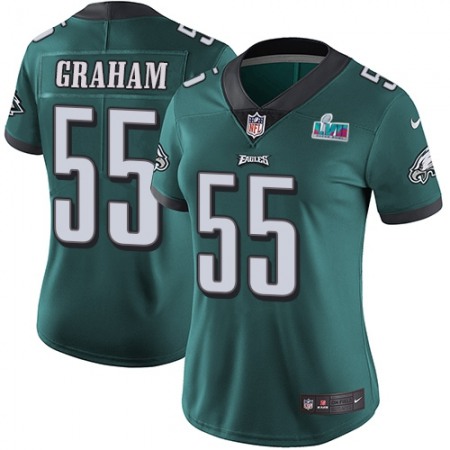 Nike Eagles #55 Brandon Graham Green Team Color Super Bowl LVII Patch Women's Stitched NFL Vapor Untouchable Limited Jersey