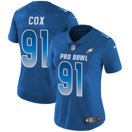 Nike Eagles #91 Fletcher Cox Royal Women's Stitched NFL Limited NFC 2019 Pro Bowl Jersey