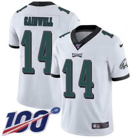 Nike Eagles #14 Kenneth Gainwell White Youth Stitched NFL 100th Season Vapor Untouchable Limited Jersey