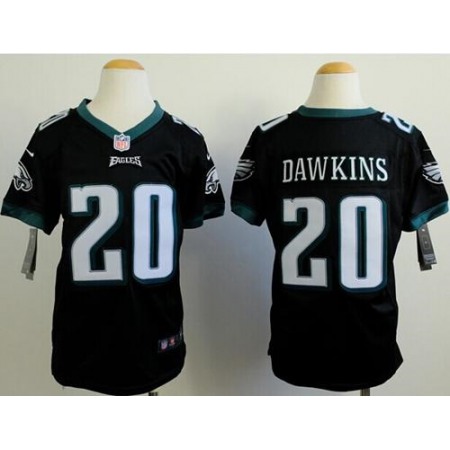 Nike Eagles #20 Brian Dawkins Black Alternate Youth Stitched NFL Elite Jersey