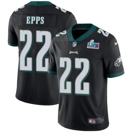 Nike Eagles #22 Marcus Epps Black Alternate Super Bowl LVII Patch Youth Stitched NFL Vapor Untouchable Limited Jersey