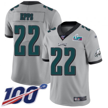 Nike Eagles #22 Marcus Epps Silver Super Bowl LVII Patch Youth Stitched NFL Limited Inverted Legend 100th Season Jersey