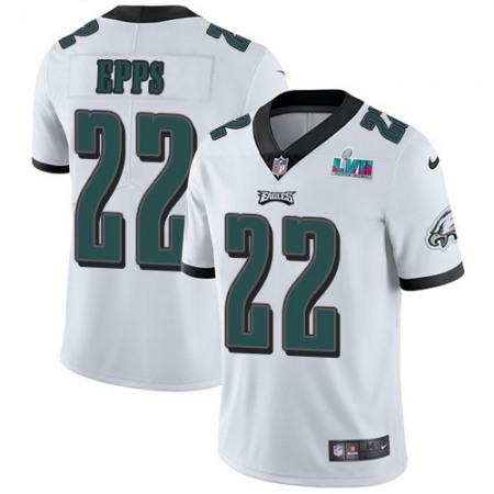 Nike Eagles #22 Marcus Epps White Super Bowl LVII Patch Youth Stitched NFL Vapor Untouchable Limited Jersey