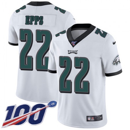 Nike Eagles #22 Marcus Epps White Youth Stitched NFL 100th Season Vapor Untouchable Limited Jersey