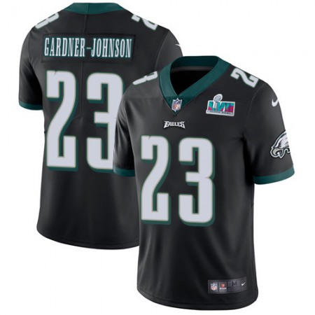 Nike Eagles #23 C.J. Gardner-Johnson Black Alternate Super Bowl LVII Patch Youth Stitched NFL Vapor Untouchable Limited Jersey