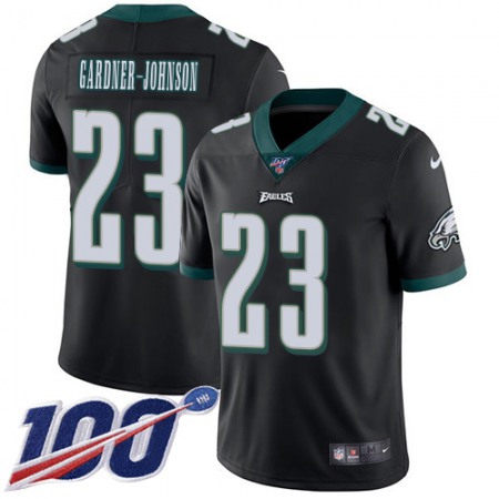 Nike Eagles #23 C.J. Gardner-Johnson Black Alternate Youth Stitched NFL 100th Season Vapor Untouchable Limited Jersey