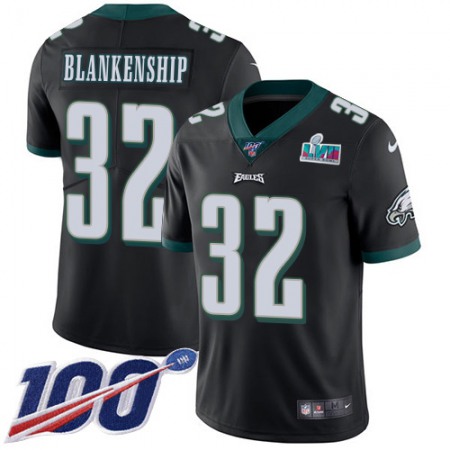 Nike Eagles #32 Reed Blankenship Black Alternate Super Bowl LVII Patch Youth Stitched NFL 100th Season Vapor Untouchable Limited Jersey