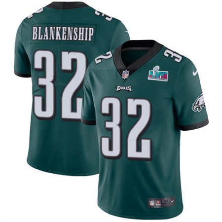 Nike Eagles #32 Reed Blankenship Green Team Color Super Bowl LVII Patch Youth Stitched NFL Vapor Untouchable Limited Jersey