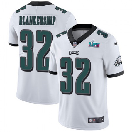 Nike Eagles #32 Reed Blankenship White Super Bowl LVII Patch Youth Stitched NFL Vapor Untouchable Limited Jersey