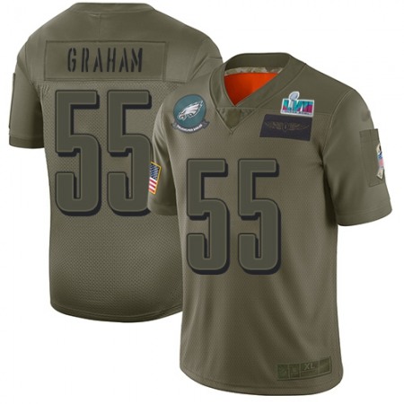 Nike Eagles #55 Brandon Graham Camo Super Bowl LVII Patch Youth Stitched NFL Limited 2019 Salute To Service Jersey