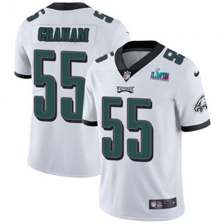 Nike Eagles #55 Brandon Graham White Super Bowl LVII Patch Youth Stitched NFL Vapor Untouchable Limited Jersey