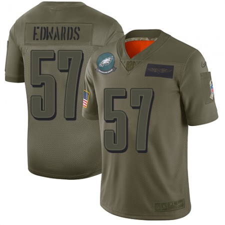 Nike Eagles #57 T. J. Edwards Camo Youth Stitched NFL Limited 2019 Salute To Service Jersey