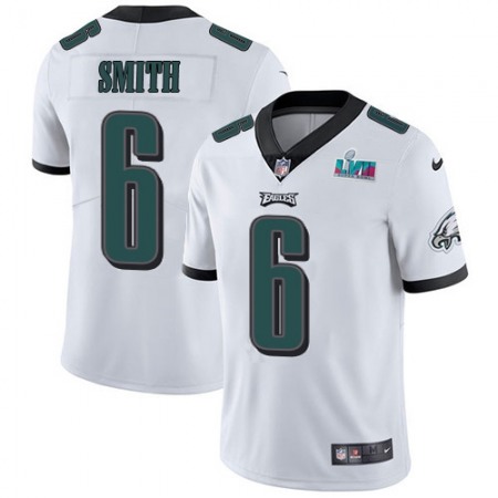 Nike Eagles #6 DeVonta Smith White Super Bowl LVII Patch Youth Stitched NFL Vapor Untouchable Limited Jersey