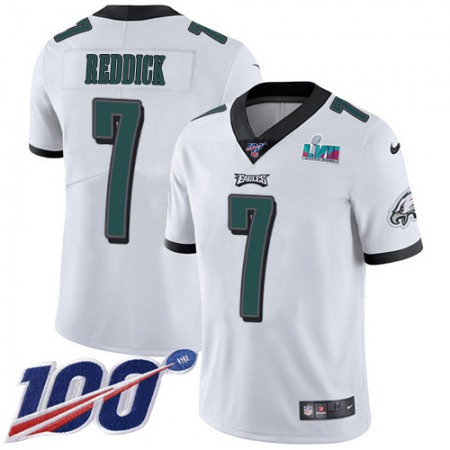 Nike Eagles #7 Kyzir White White Super Bowl LVII Patch Youth Stitched NFL 100th Season Vapor Untouchable Limited Jersey