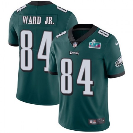 Nike Eagles #84 Greg Ward Jr. Green Team Color Super Bowl LVII Patch Youth Stitched NFL Vapor Untouchable Limited Jersey