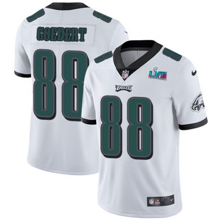 Nike Eagles #88 Dallas Goedert White Super Bowl LVII Patch Youth Stitched NFL Vapor Untouchable Limited Jersey