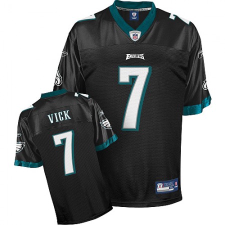 Eagles #7 Michael Vick Black Stitched Youth NFL Jersey