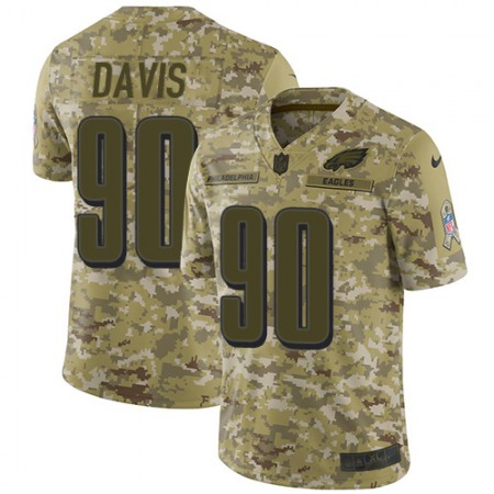 Nike Eagles #90 Jordan Davis Camo Youth Stitched NFL Limited 2018 Salute To Service Jersey