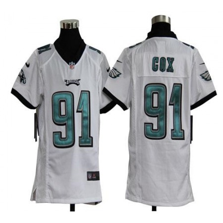 Nike Eagles #91 Fletcher Cox White Youth Stitched NFL Elite Jersey