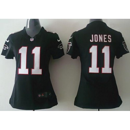 Nike Falcons #11 Julio Jones Black Alternate Women's Stitched NFL Elite Jersey