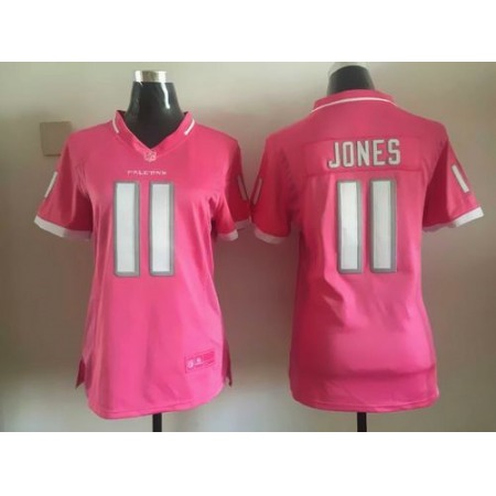 Nike Falcons #11 Julio Jones Pink Women's Stitched NFL Elite Bubble Gum Jersey